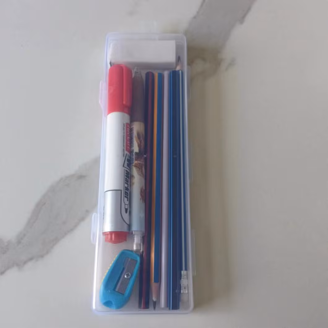 Hot Selling Transparent Plastic Storage Compartment Fashion Sublimation Pencil Case