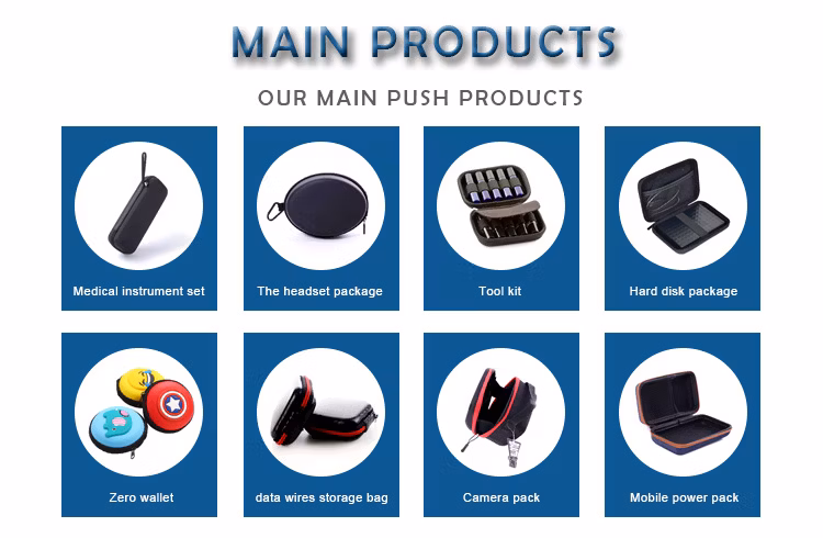 Wholesale Portable Protective Shockproof Travel Storage EVA Pencil-Box Case Cellphone Case with Inner Mesh Pouch