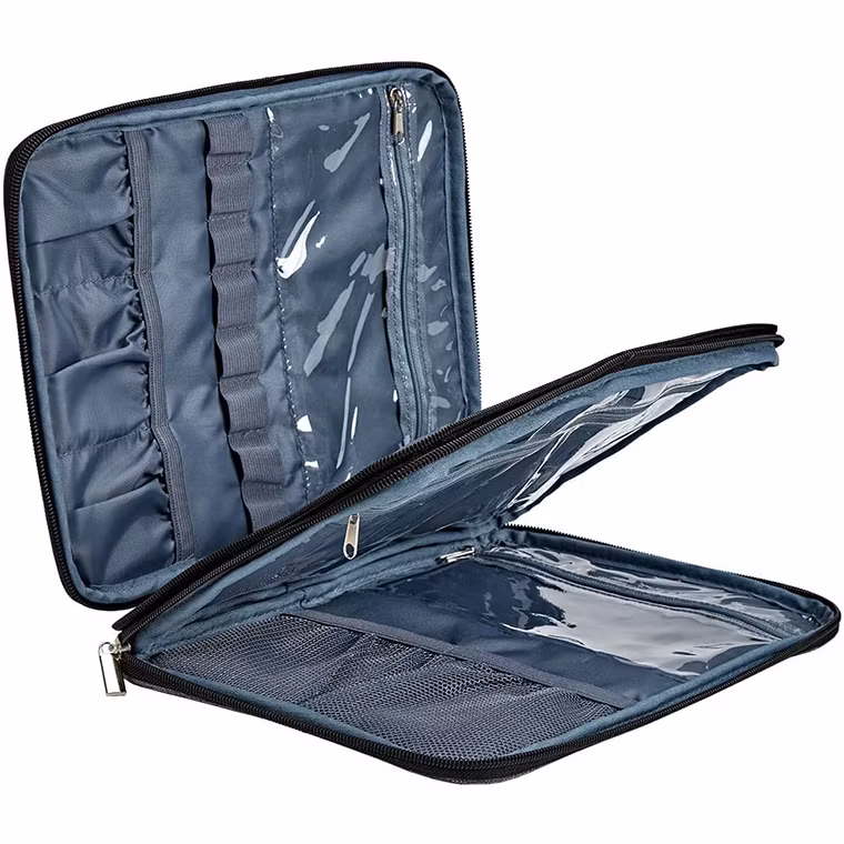 Portable Double-Layer Pen Storage Organizer Bag Pencil Carrying Case for Tool Accessories