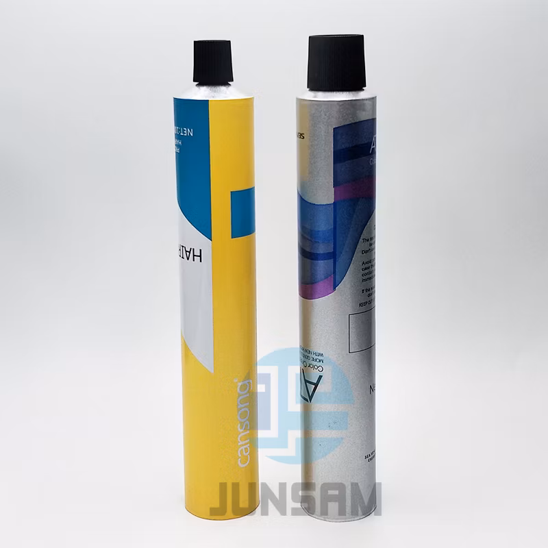 Multicolored Silk Screen Printing Cosmetic Aluminum Tube for Cream Hair Dye