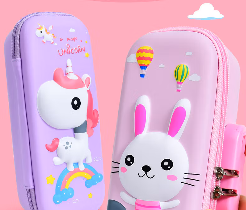 EVA Office Primary School Students Stationery Advertising Promotion Gift Children Kids Pen Pencil Pouch Bag Box Case with Password Lock