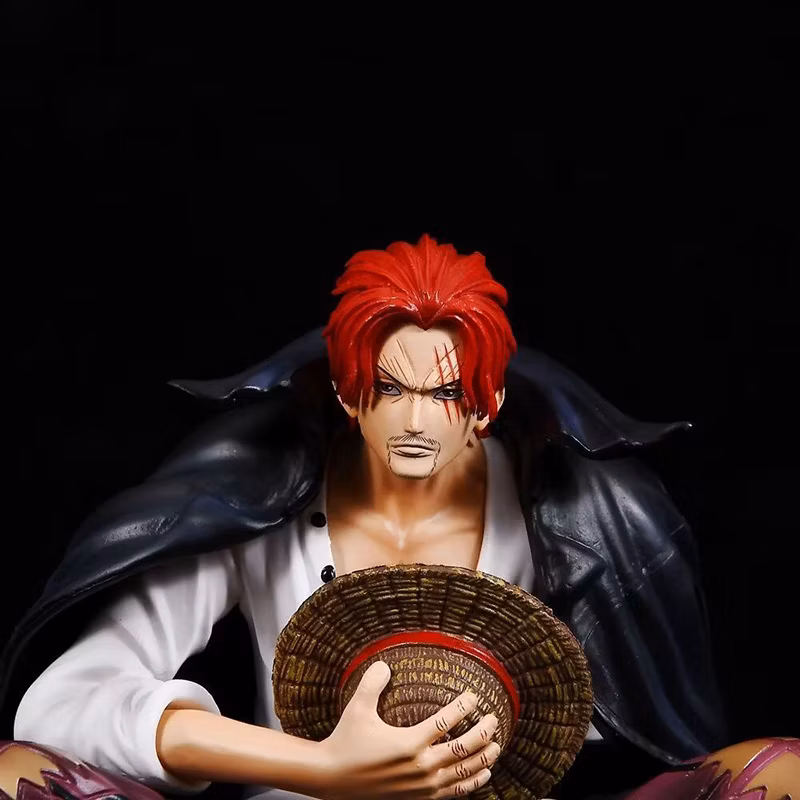 One Piece Anime Figure Sitting Red Hair Four Emperor Akakami No Shankusu Bt Special Edition Model Decoration Cartoon-Character