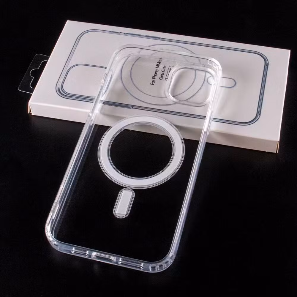 Magsafe Magnetic Transparent Clear Phone Case for iPhone 11 12 13 14 15 16 Mobile Phone Back Cover Parts