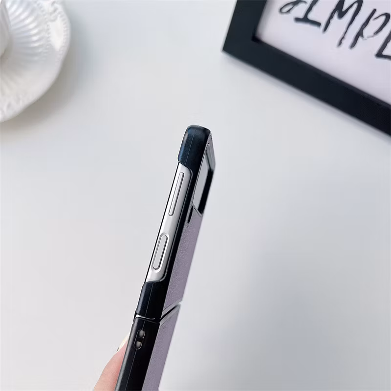 Fashion Folding Mobile Phone Case Solid Color for Samsung Galaxy Zflip3 Zflip4