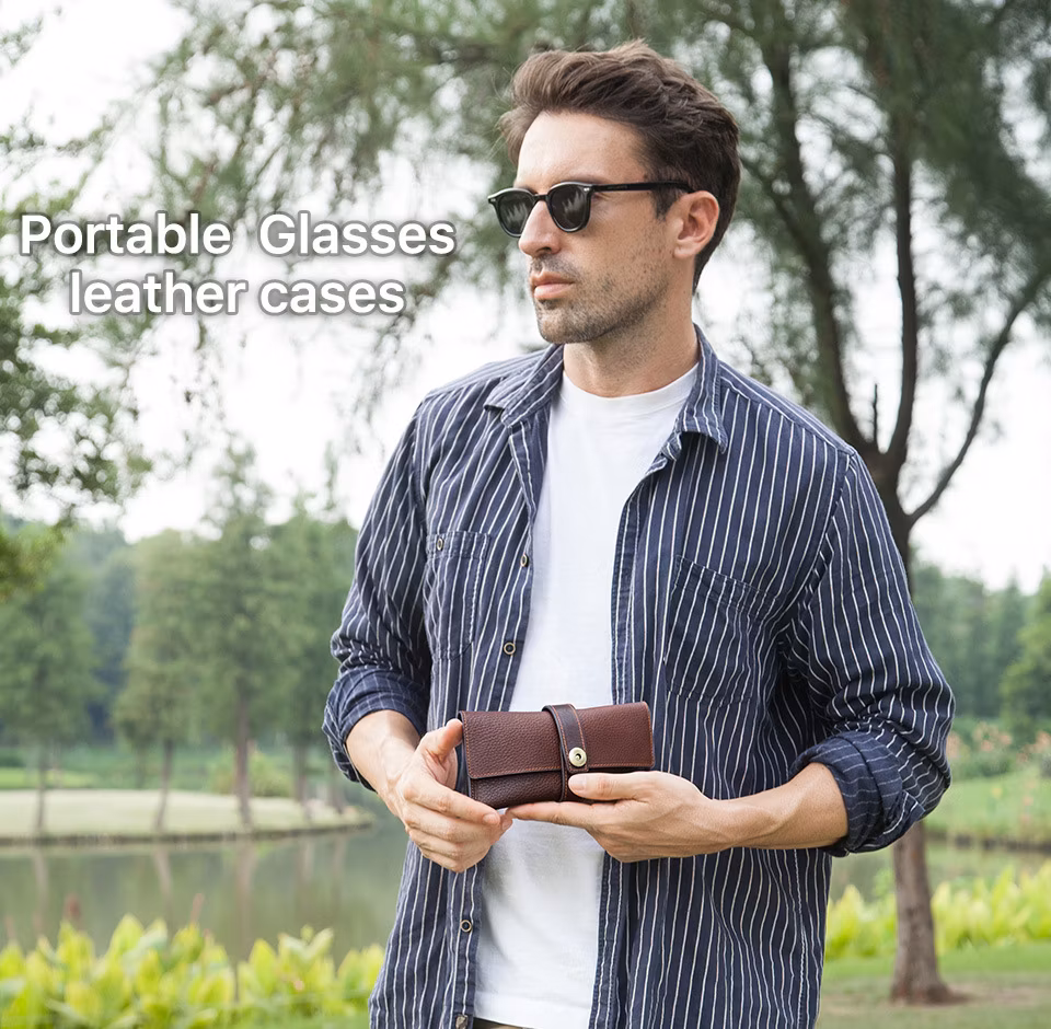 GA145 special logo sports box luxury brand cases customized leather custom unique storage pouch travel high quality whole sale sunglasses case