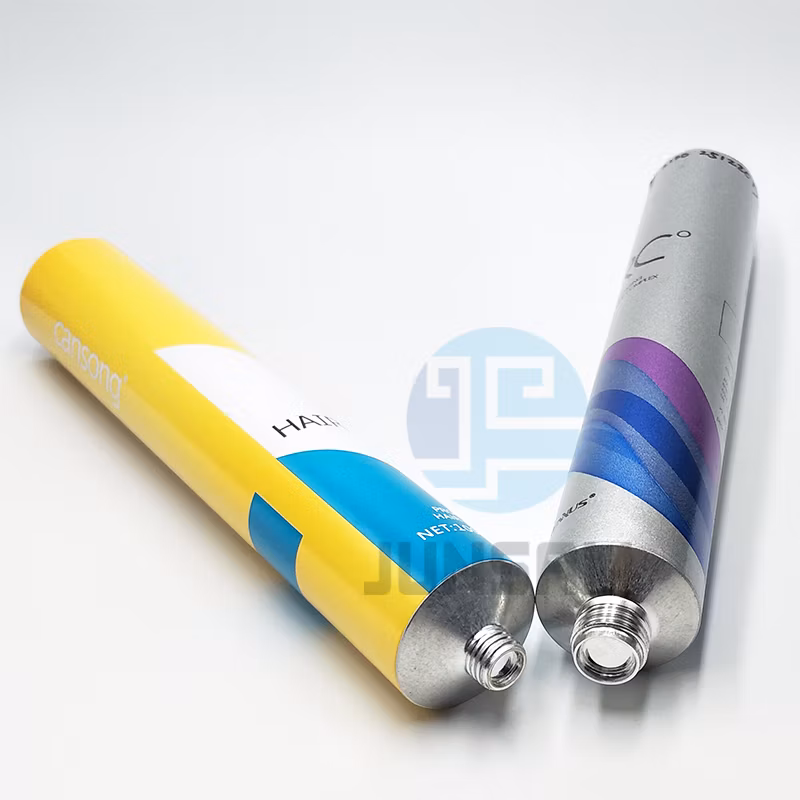 Multicolored Silk Screen Printing Cosmetic Aluminum Tube for Cream Hair Dye