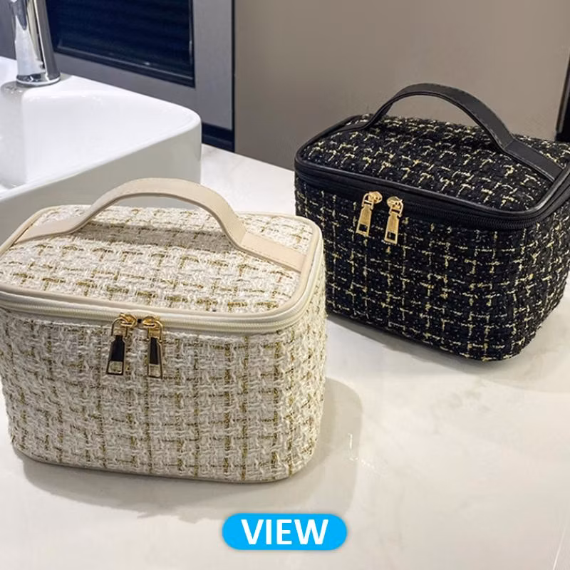 Travel Bag High Quality Canvas Big Size with Logo Mini Puffy Unisex Floral High Quality Luxury Ladies Cosmetic Bag Cases