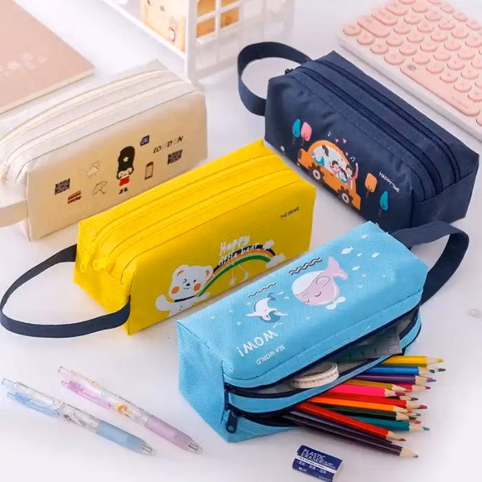 Wholesale Soft Silicone Pencil Case for School Heart Loving Waterproof Pencil Case