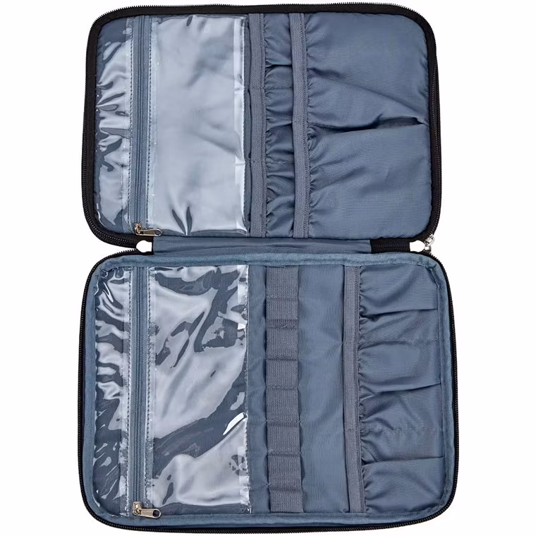 Portable Double-Layer Pen Storage Organizer Bag Pencil Carrying Case for Tool Accessories