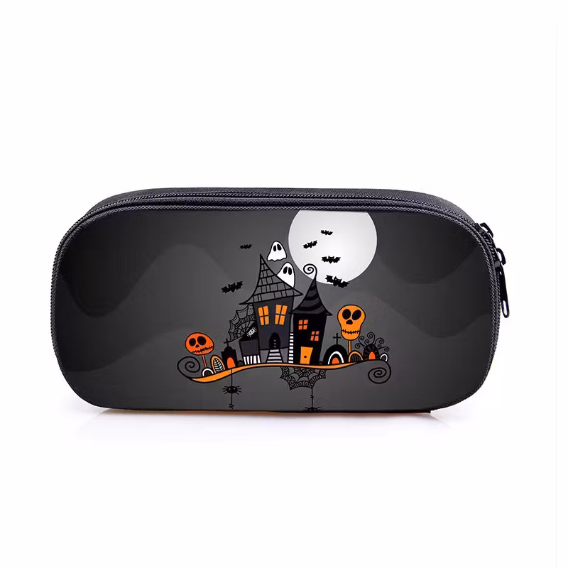 Wholesale New Halloween Single-Layer Pencil Bag Children Stationery Bag Cartoon Pen Case