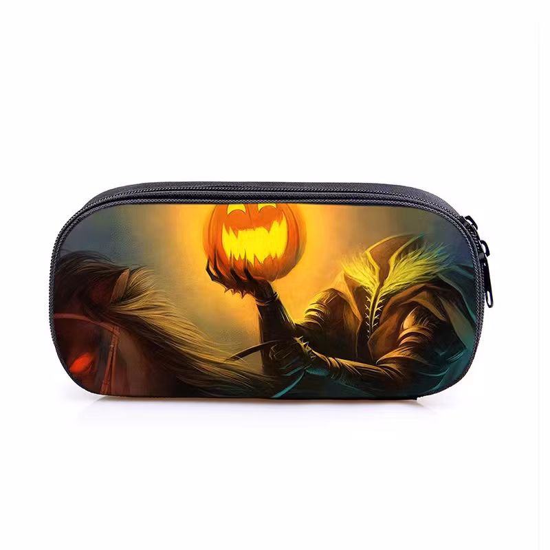 Wholesale New Halloween Single-Layer Pencil Bag Children Stationery Bag Cartoon Pen Case
