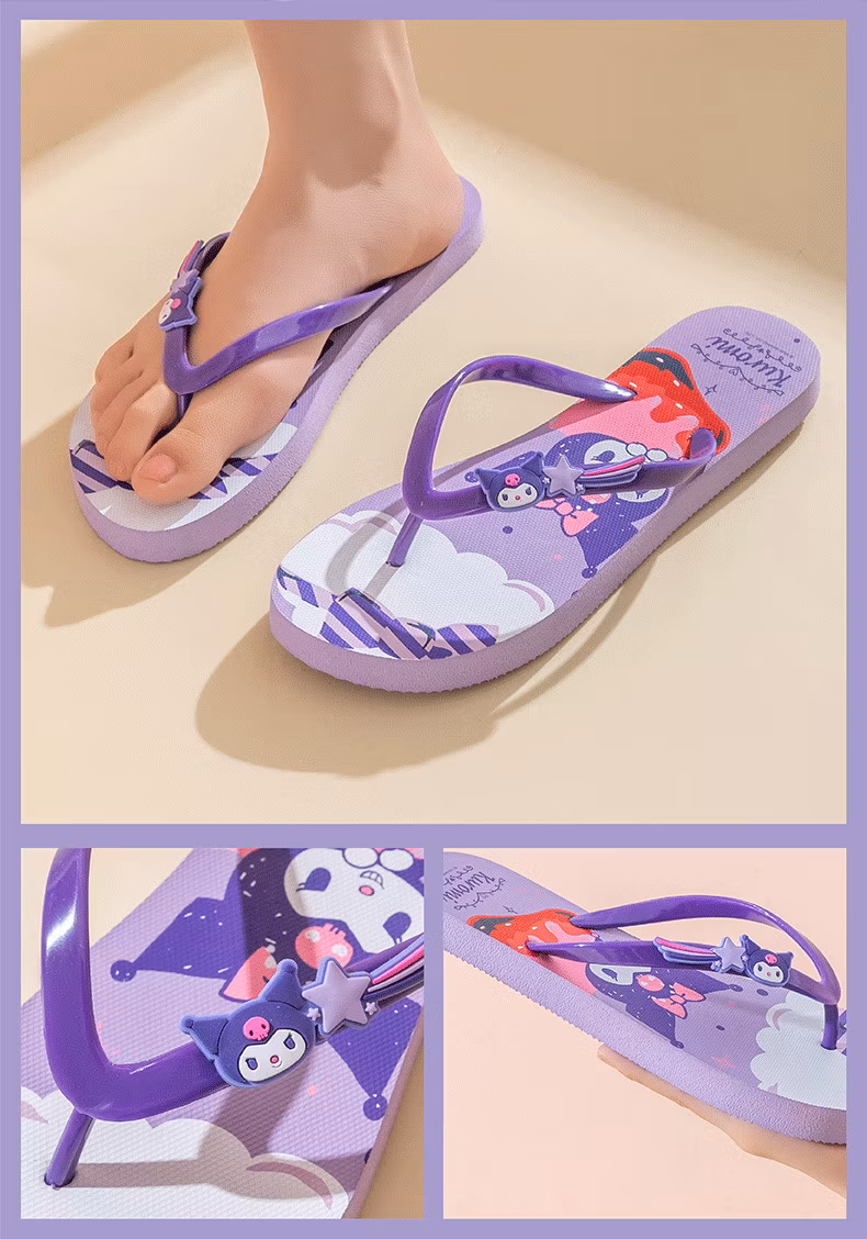 Anime Sanrio Cartoon Outdoor Non-Slip Platform Flip-Flops