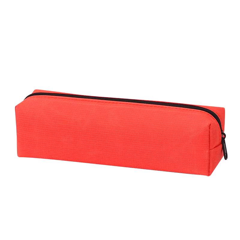 Custom Logo Oxford Cloth Solid Color Cute Pen Pencil Pouch Bag Case