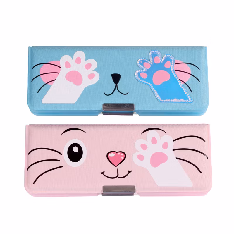Multifunctional Cute Cat Pattern Primary School Student Stationery Pencil Case