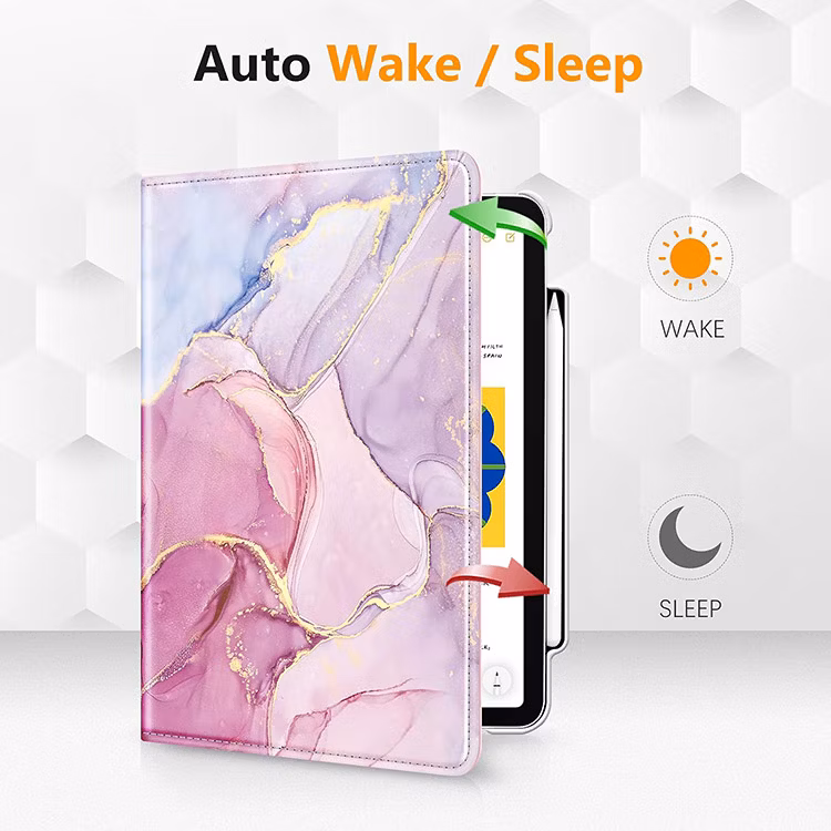 Shockproof Color Drawing with Pencil Holder Rotating Case for iPad Air 5th Generation 2022/Air 4th Generation 2020 10.9 Inch
