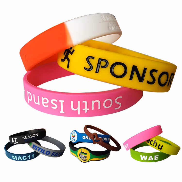 Promotional Price Custom Personalized Bracelet Sports Events Paris Games Rubber Silicone Wristband