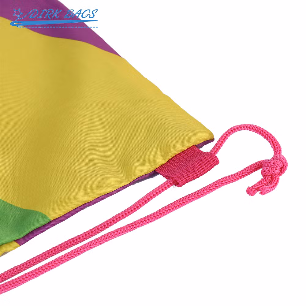 Large Capacity Promotional Advertising Bag Polyester Nylon Drawstring Backpack