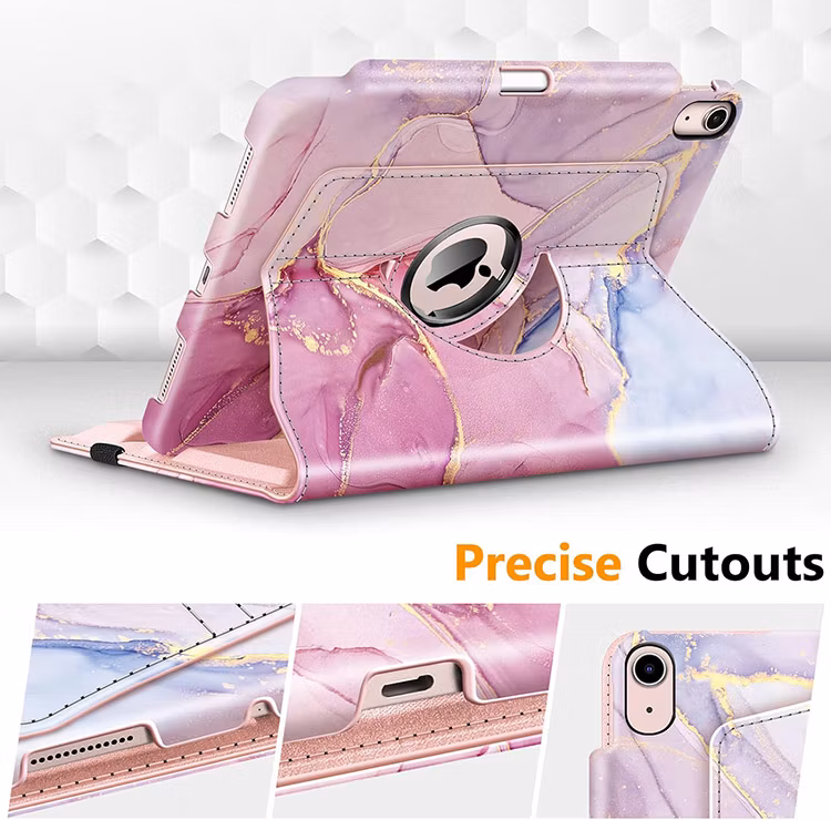 Shockproof Color Drawing with Pencil Holder Rotating Case for iPad Air 5th Generation 2022/Air 4th Generation 2020 10.9 Inch