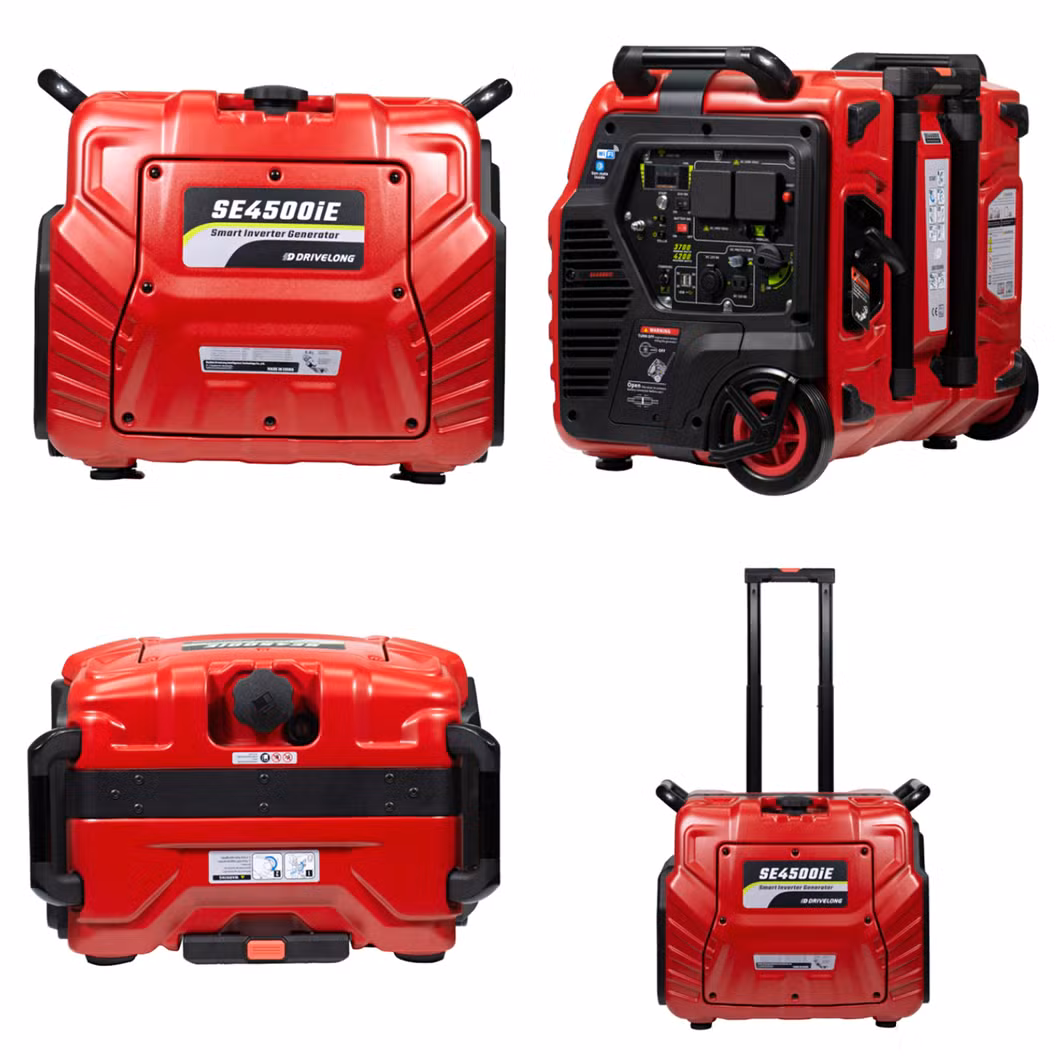 220V 50Hz Large Capacity Light Weight AC (100-240V) Voltage Output Gasoline Generator