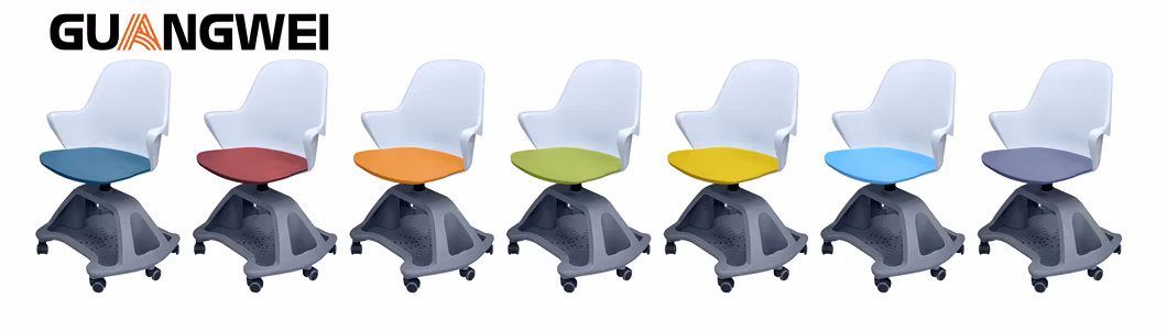 Colorful Plastic Multi-Function Revolving Office Training Student Chair High School Furniture