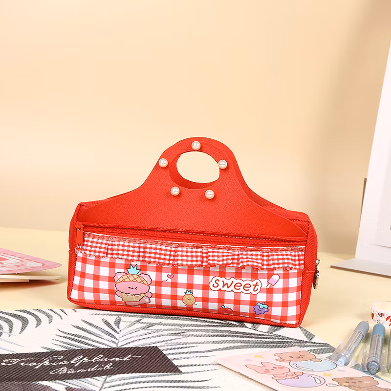 Wide Use Zipper Office Rectangular Pencil Bag Pencil Case for Office