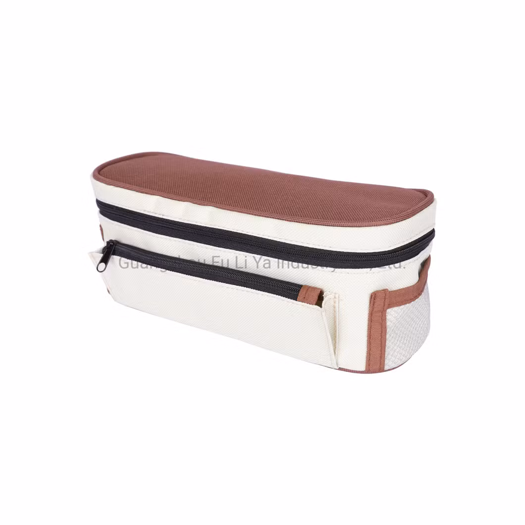 Blue Multi Stationery Set Pencil Case Makeup Bag Box Writing Case with Handle Two Compartments