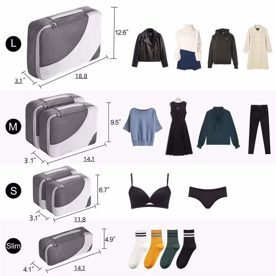 Travel Compression Organizer Bag Four Sets of Waterproof Clothes Storage Bag