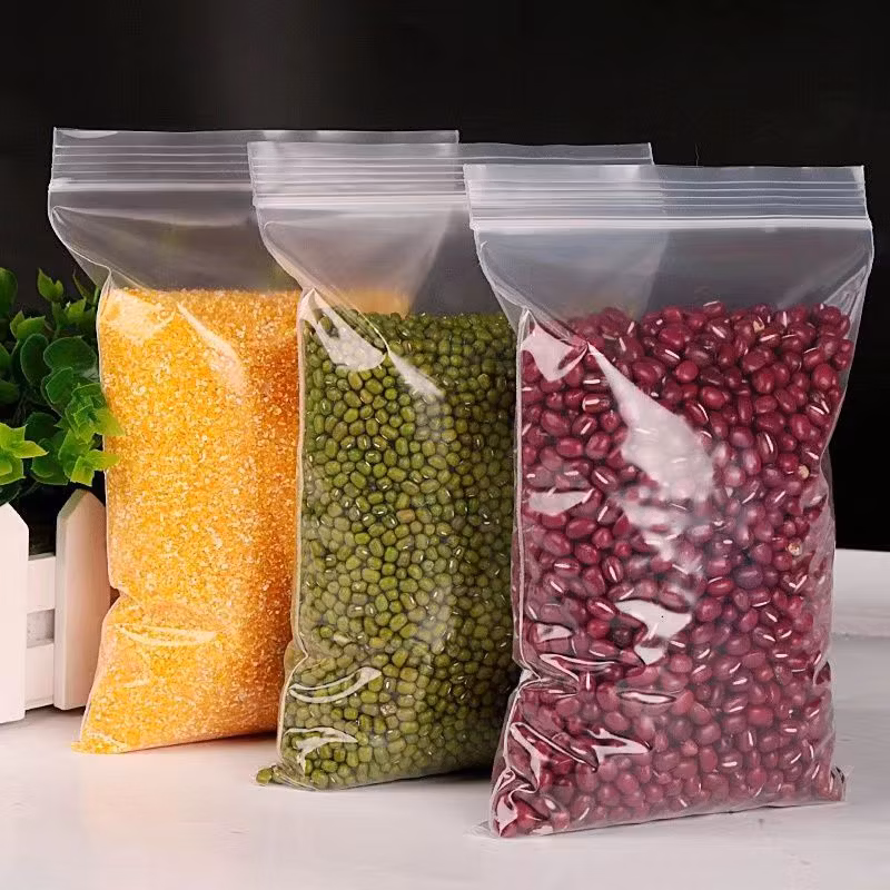 Thickened Self-Sealing Bag Transparent Ziplock Bag Plastic Packaging Bag Wholesal Food/Clothing Storage PE Zip-Lock Bag