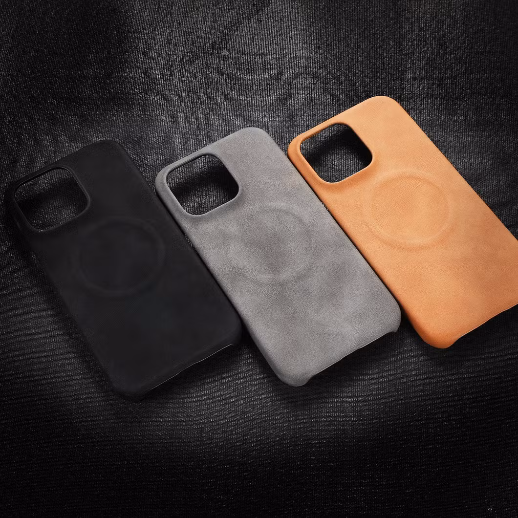 Magnetic for iPhone 16 15 14 PRO Max Leather Mobile Phone Case