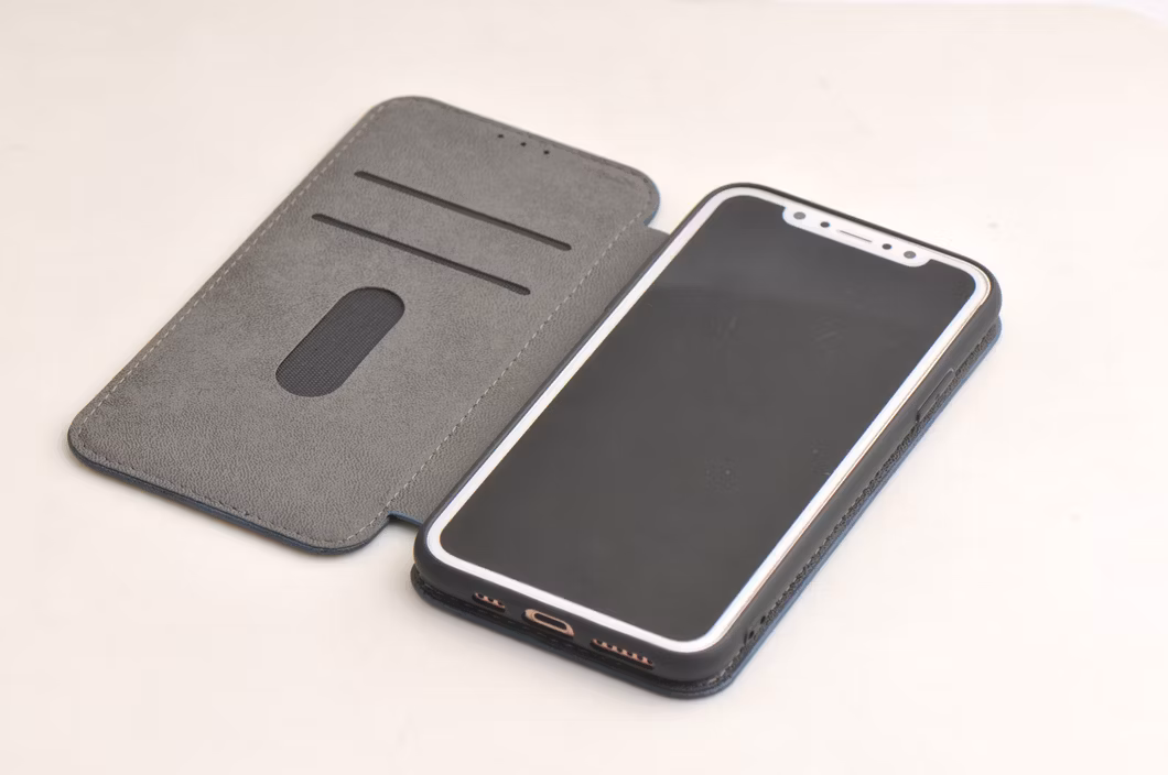 Custom PU TPU Leather Wallet Stand Phone Case for iPhone 13 14 Mobile Flip Cover Mobile Phone Accessories Cover Book Case with Magnetic Closure Card Slots