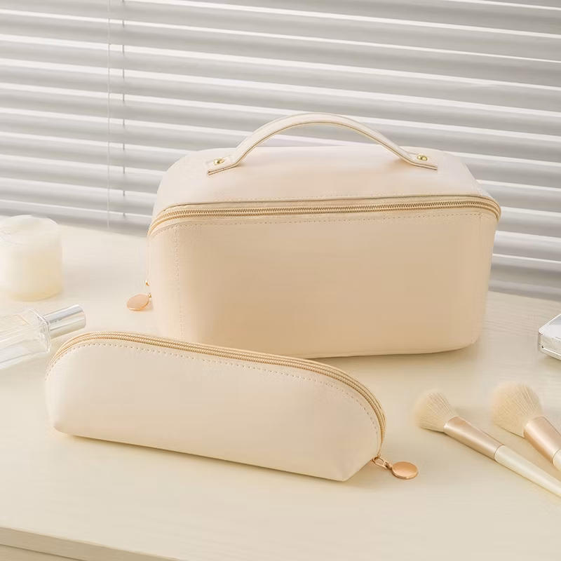 Hot Selling Travel Classic Pencil Bag Nice Cosmetic Bag Leather Pen Case