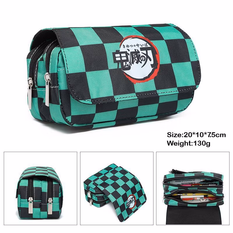 Double Layered Pencil Case with Large Capacity Cartoon Stationery Storage Box for Elementary School Students Pencil Pouch