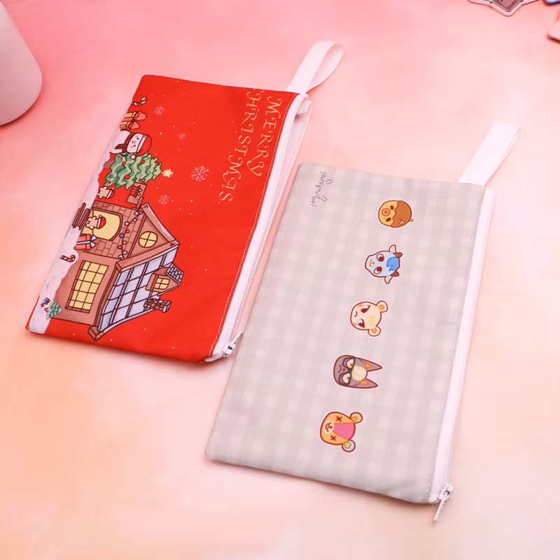 Stationery Pencil Case School Pencil Cases Pen Bag Binder Zipper Pencil Pouch Pen Case