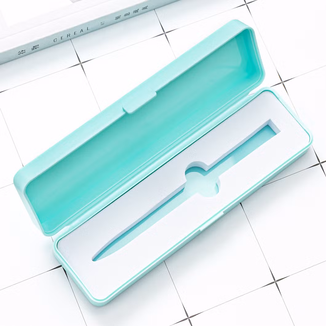 Promotional Gift Pen Box Plastic Solid Color Display Pen Case