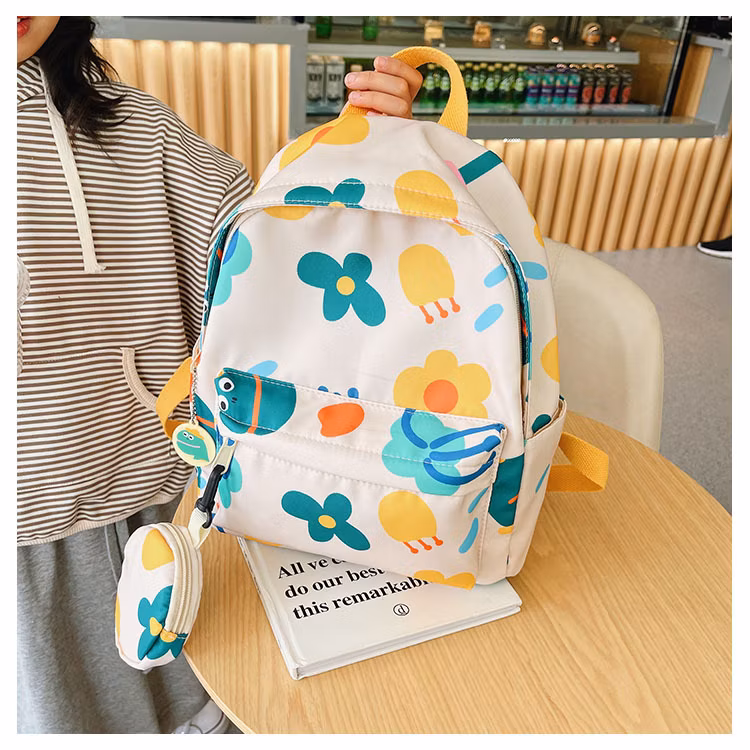 Cute Fashion Flower Printed Kindergarten Kids School Bag