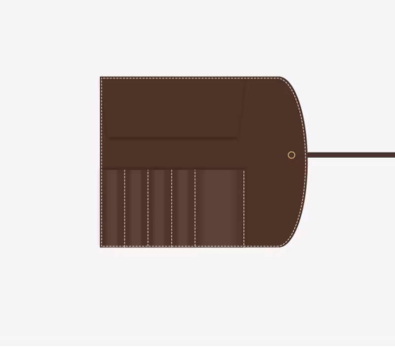 Ea139 Multifunction Leather Pen Case Pouch with Luxury Cute Customize Black Fashion Custom Pencil Cases
