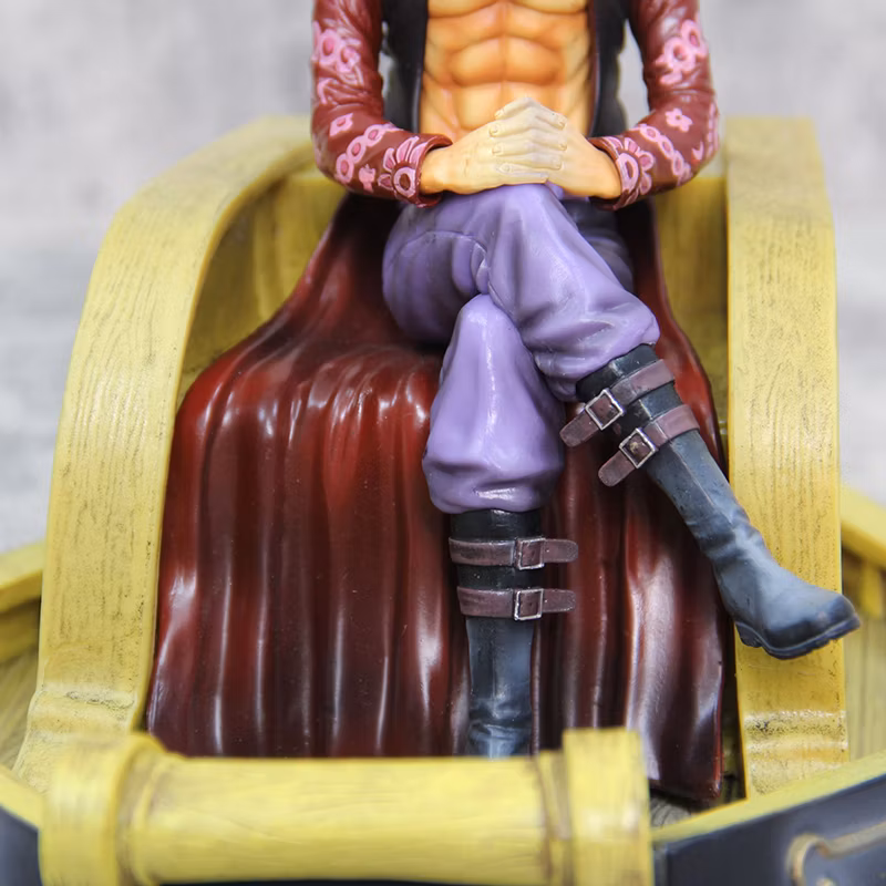 One Piece Anime Figure Gk Scene Sitting Throne Sail Eagle Eye Dracule Mihawk Model Decoration Cartoon-Character