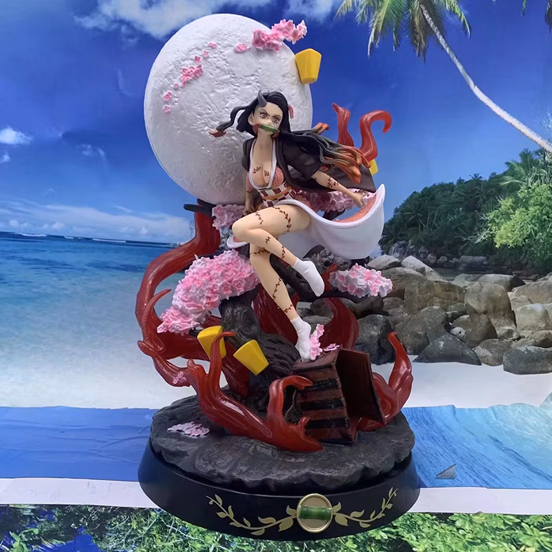 High Quality Demon Slayer Ghost Burst Blood Kamado Nezuko Not Glow Anime Figure Cartoon-Character