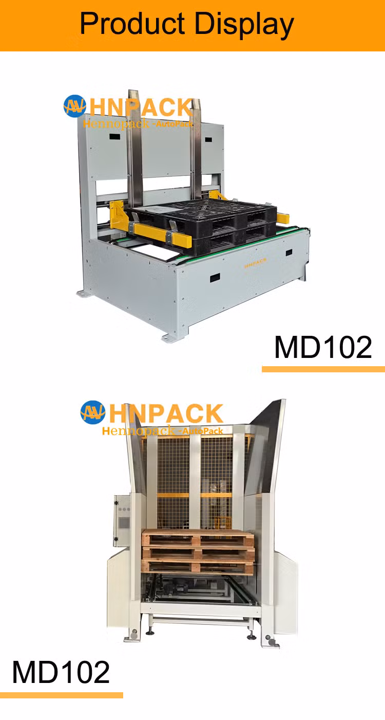 Carton Auto Palletizer, Auto Palletizer, Case Packer Palletizer Packing Line with Auto Pallet Dispenser Packing Machine