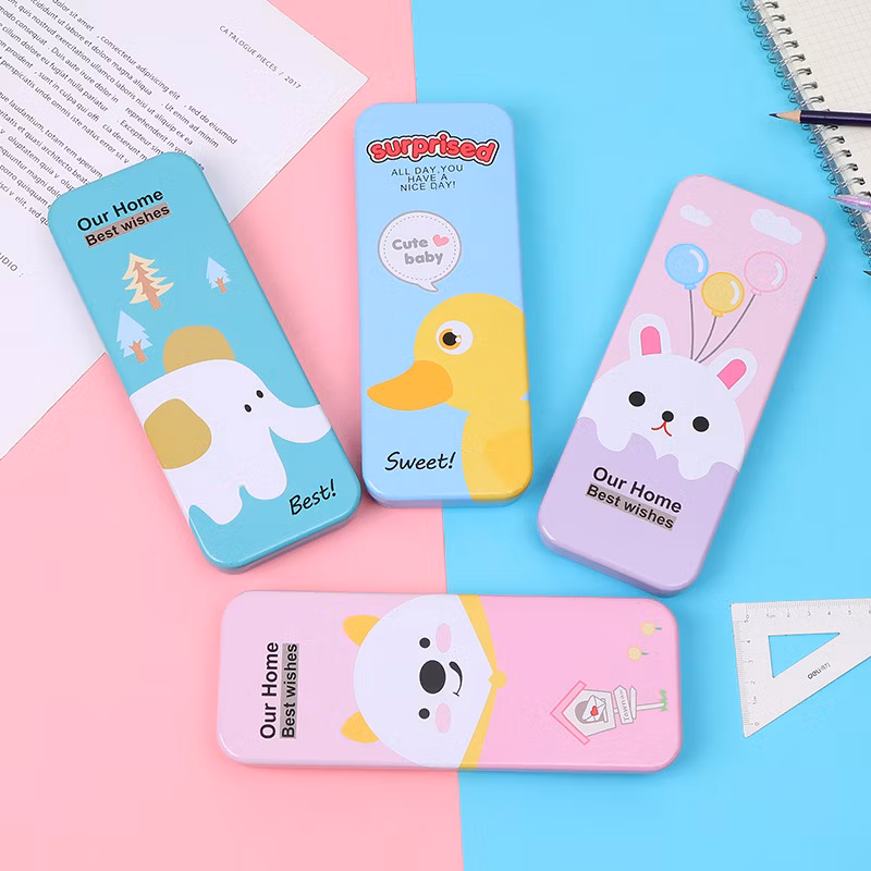Wholesale Creative Double-Layer Cartoon Pencil Box Children′s Cute Stationery Pen Case