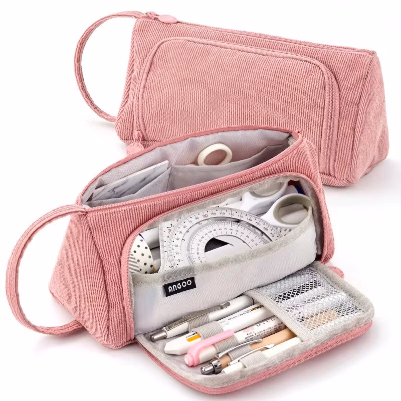 Best Selling Fashion Large Capacity Colored Storage Pouch Pencil Case for School