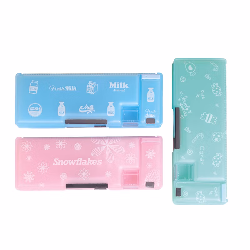 Simple Pattern Color Multifunctional Primary School Stationery Student Pencil Case