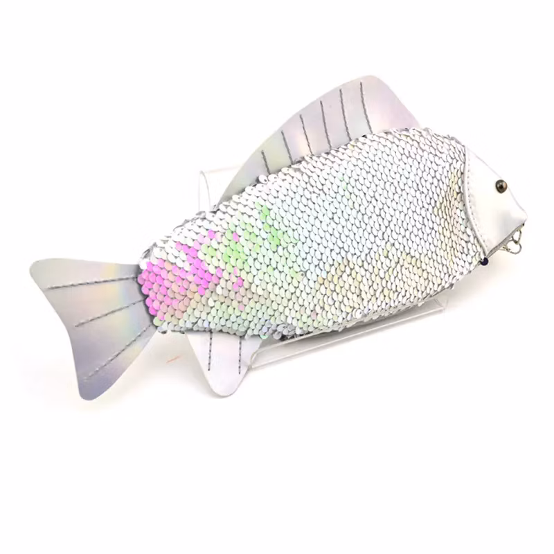 Fashion Carp Pen Bag Realistic Fish Shape Make-up Pencil Case with Zipper Makeup Pouch Casual Gift