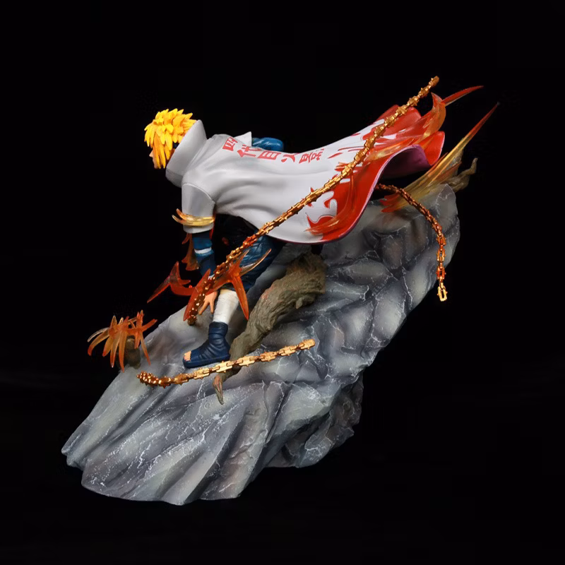 Naruto Nine Lamas Gk Stone Statue Ghost Wave Feng Shui Door Yellow Flashing Four Generations Eyes Uzumaki Naruto Cartoon-Character