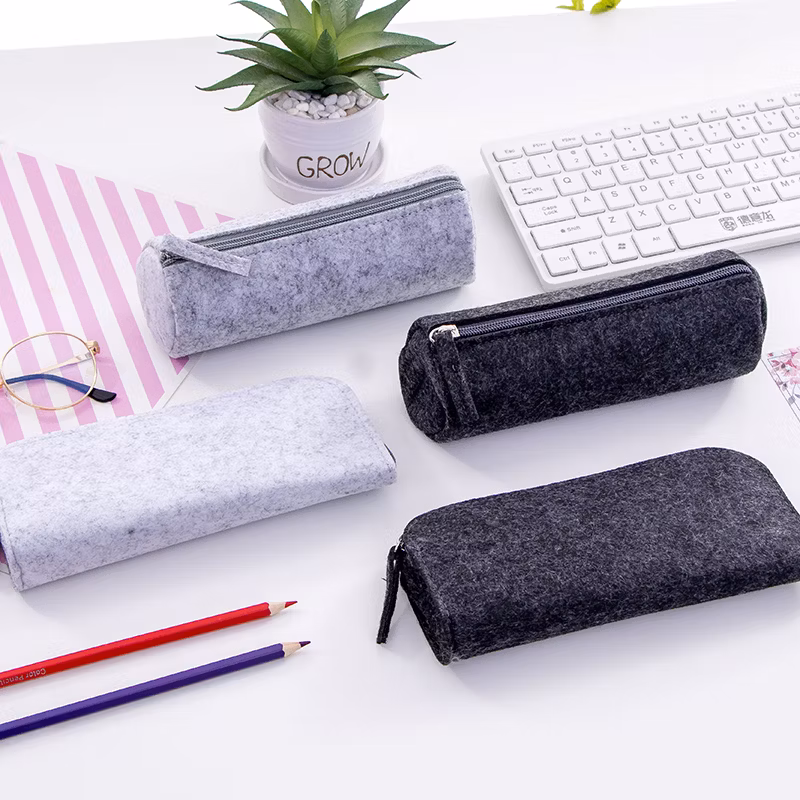 Stationery Bag Roll up Collapsible Felt Pencil Bag