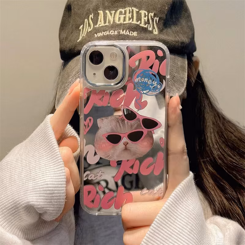 Cartoon Cat IP14 Apple 13 Mobile 11/12promax Transparent Xs/Xr Phone Case