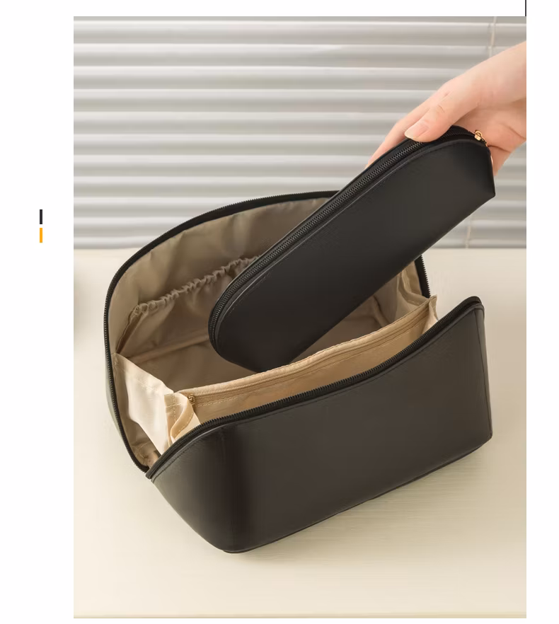 Hot Selling Travel Classic Pencil Bag Nice Cosmetic Bag Leather Pen Case