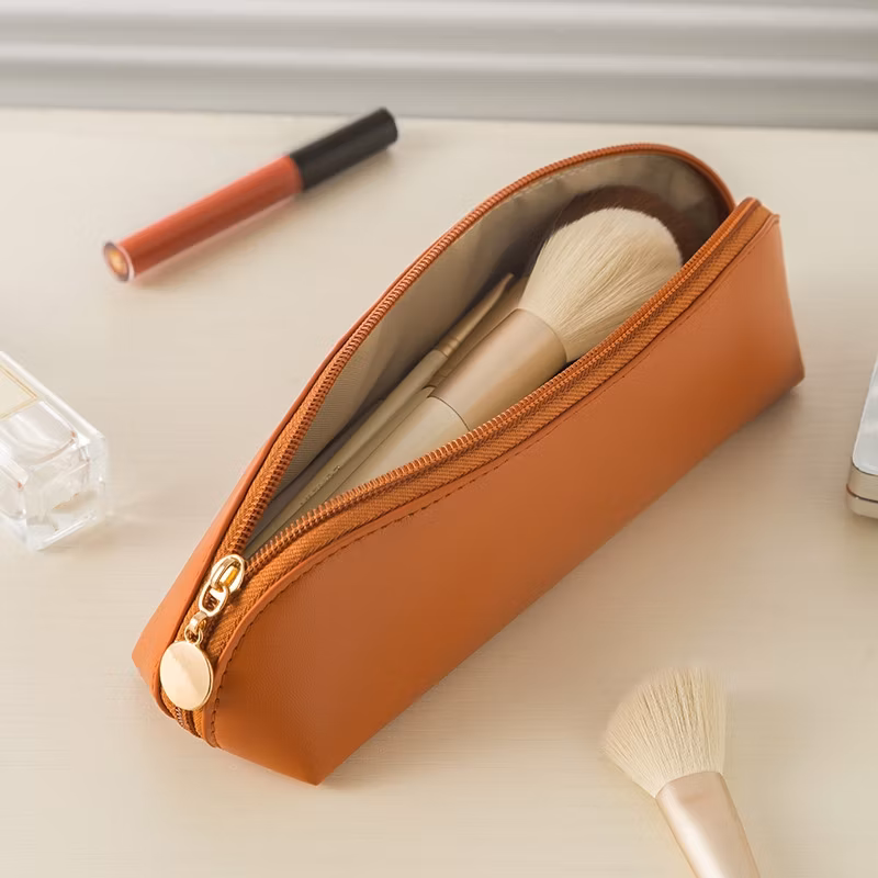 Hot Selling Travel Classic Pencil Bag Nice Cosmetic Bag Leather Pen Case