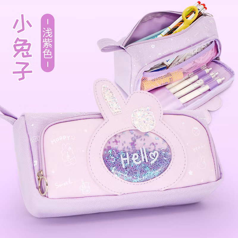Promotional Pet Zipper Kawaii Triangle Pencil Bag Pencil Case for School