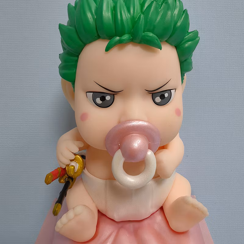 One Piece Anime Figure Gk Cute Doll Pacifier Baby Zoro Car Gift Model Decoration Wholesale Cartoon-Character